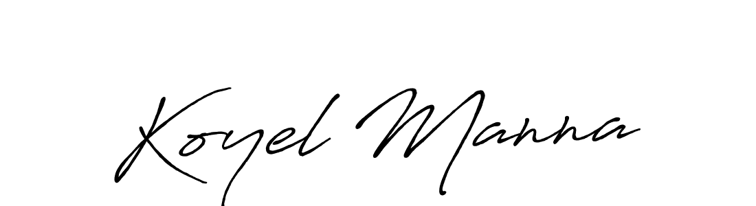 Design your own signature with our free online signature maker. With this signature software, you can create a handwritten (Antro_Vectra_Bolder) signature for name Koyel Manna. Koyel Manna signature style 7 images and pictures png