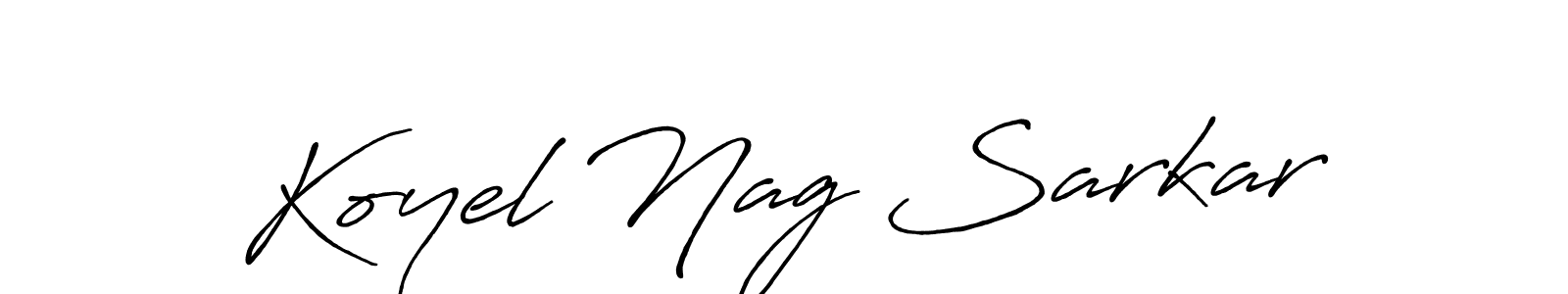 Also we have Koyel Nag Sarkar name is the best signature style. Create professional handwritten signature collection using Antro_Vectra_Bolder autograph style. Koyel Nag Sarkar signature style 7 images and pictures png
