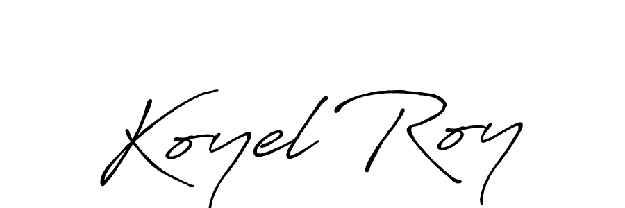 Design your own signature with our free online signature maker. With this signature software, you can create a handwritten (Antro_Vectra_Bolder) signature for name Koyel Roy. Koyel Roy signature style 7 images and pictures png