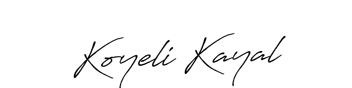 Make a short Koyeli Kayal signature style. Manage your documents anywhere anytime using Antro_Vectra_Bolder. Create and add eSignatures, submit forms, share and send files easily. Koyeli Kayal signature style 7 images and pictures png