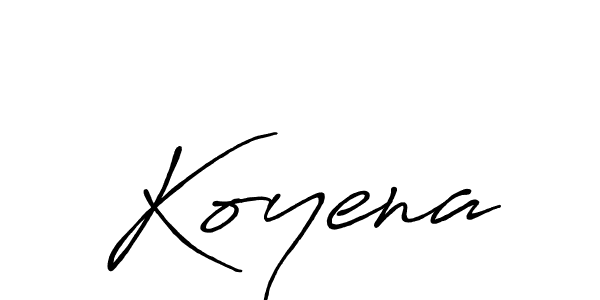 How to make Koyena signature? Antro_Vectra_Bolder is a professional autograph style. Create handwritten signature for Koyena name. Koyena signature style 7 images and pictures png