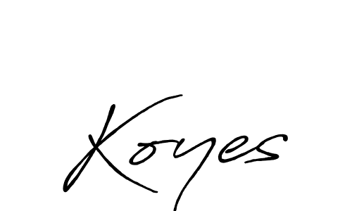 It looks lik you need a new signature style for name Koyes. Design unique handwritten (Antro_Vectra_Bolder) signature with our free signature maker in just a few clicks. Koyes signature style 7 images and pictures png