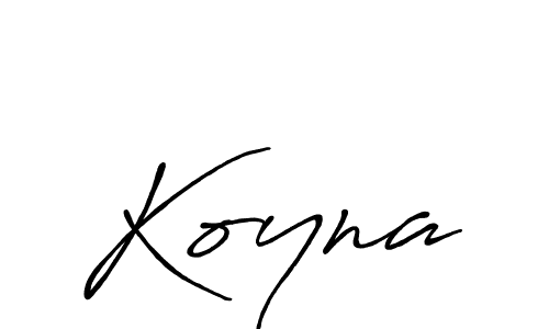 Design your own signature with our free online signature maker. With this signature software, you can create a handwritten (Antro_Vectra_Bolder) signature for name Koyna. Koyna signature style 7 images and pictures png