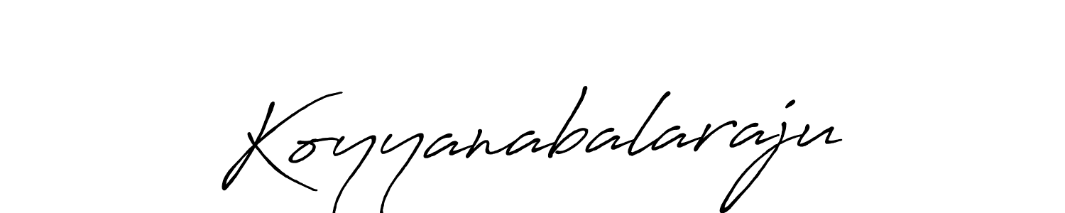 Use a signature maker to create a handwritten signature online. With this signature software, you can design (Antro_Vectra_Bolder) your own signature for name Koyyanabalaraju. Koyyanabalaraju signature style 7 images and pictures png