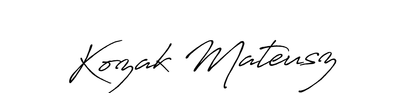 Make a short Kozak Mateusz signature style. Manage your documents anywhere anytime using Antro_Vectra_Bolder. Create and add eSignatures, submit forms, share and send files easily. Kozak Mateusz signature style 7 images and pictures png