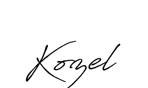 Antro_Vectra_Bolder is a professional signature style that is perfect for those who want to add a touch of class to their signature. It is also a great choice for those who want to make their signature more unique. Get Kozel name to fancy signature for free. Kozel signature style 7 images and pictures png