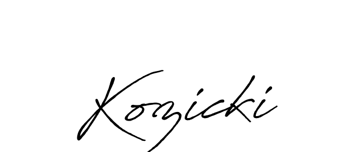 You should practise on your own different ways (Antro_Vectra_Bolder) to write your name (Kozicki) in signature. don't let someone else do it for you. Kozicki signature style 7 images and pictures png
