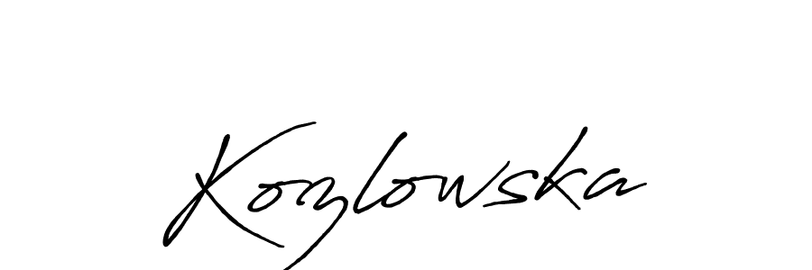 Also we have Kozlowska name is the best signature style. Create professional handwritten signature collection using Antro_Vectra_Bolder autograph style. Kozlowska signature style 7 images and pictures png
