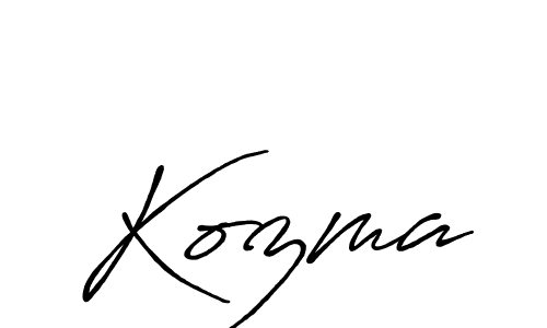 Also we have Kozma name is the best signature style. Create professional handwritten signature collection using Antro_Vectra_Bolder autograph style. Kozma signature style 7 images and pictures png