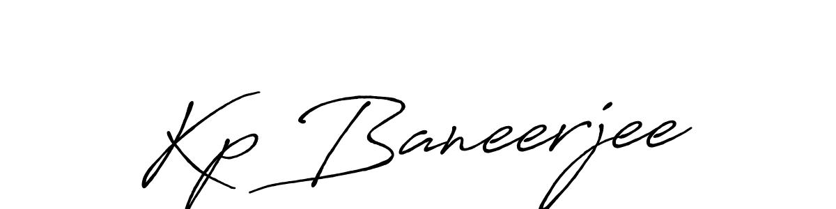 How to make Kp Baneerjee name signature. Use Antro_Vectra_Bolder style for creating short signs online. This is the latest handwritten sign. Kp Baneerjee signature style 7 images and pictures png