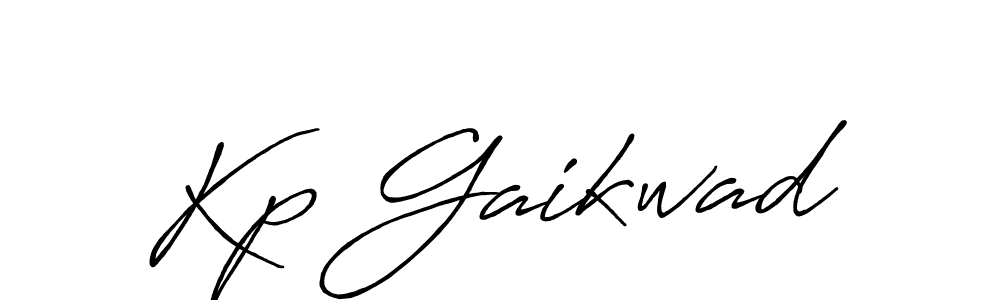 How to make Kp Gaikwad name signature. Use Antro_Vectra_Bolder style for creating short signs online. This is the latest handwritten sign. Kp Gaikwad signature style 7 images and pictures png