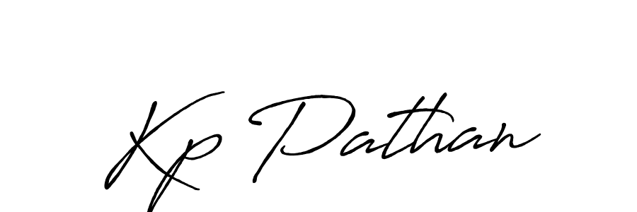 Make a beautiful signature design for name Kp Pathan. With this signature (Antro_Vectra_Bolder) style, you can create a handwritten signature for free. Kp Pathan signature style 7 images and pictures png