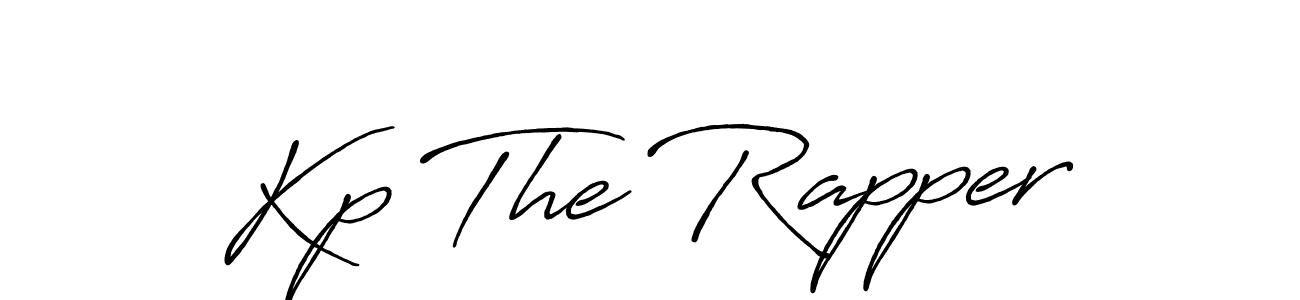 Kp The Rapper stylish signature style. Best Handwritten Sign (Antro_Vectra_Bolder) for my name. Handwritten Signature Collection Ideas for my name Kp The Rapper. Kp The Rapper signature style 7 images and pictures png