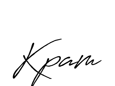 Make a beautiful signature design for name Kpam. With this signature (Antro_Vectra_Bolder) style, you can create a handwritten signature for free. Kpam signature style 7 images and pictures png