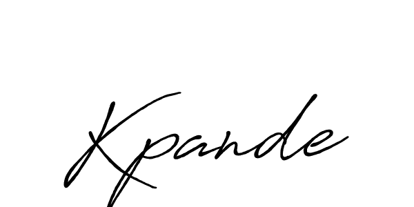 Create a beautiful signature design for name Kpande. With this signature (Antro_Vectra_Bolder) fonts, you can make a handwritten signature for free. Kpande signature style 7 images and pictures png