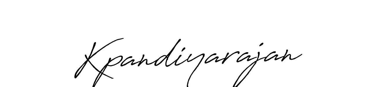 Create a beautiful signature design for name Kpandiyarajan. With this signature (Antro_Vectra_Bolder) fonts, you can make a handwritten signature for free. Kpandiyarajan signature style 7 images and pictures png