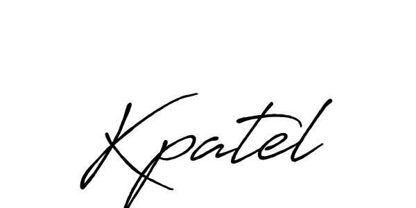 Make a beautiful signature design for name Kpatel. With this signature (Antro_Vectra_Bolder) style, you can create a handwritten signature for free. Kpatel signature style 7 images and pictures png