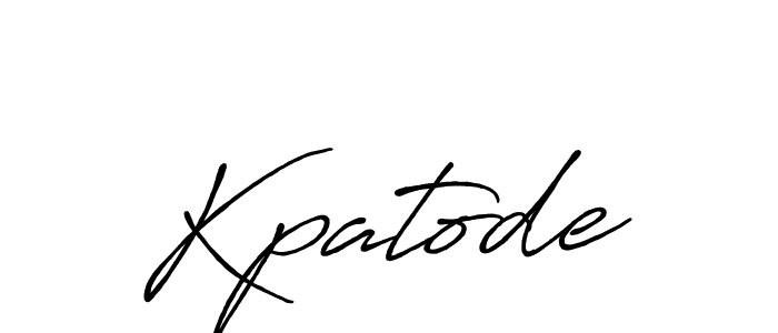 Create a beautiful signature design for name Kpatode. With this signature (Antro_Vectra_Bolder) fonts, you can make a handwritten signature for free. Kpatode signature style 7 images and pictures png