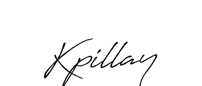 Create a beautiful signature design for name Kpillay. With this signature (Antro_Vectra_Bolder) fonts, you can make a handwritten signature for free. Kpillay signature style 7 images and pictures png