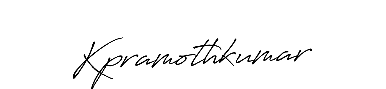 It looks lik you need a new signature style for name Kpramothkumar. Design unique handwritten (Antro_Vectra_Bolder) signature with our free signature maker in just a few clicks. Kpramothkumar signature style 7 images and pictures png