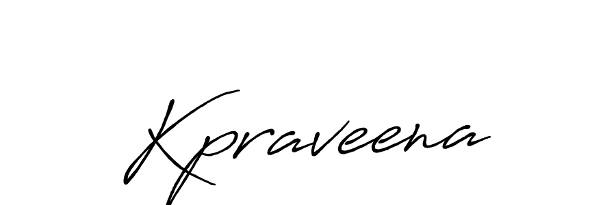 Create a beautiful signature design for name Kpraveena. With this signature (Antro_Vectra_Bolder) fonts, you can make a handwritten signature for free. Kpraveena signature style 7 images and pictures png