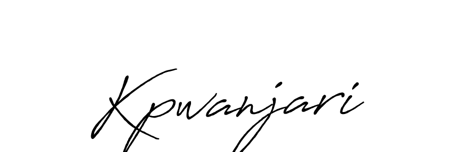 Create a beautiful signature design for name Kpwanjari. With this signature (Antro_Vectra_Bolder) fonts, you can make a handwritten signature for free. Kpwanjari signature style 7 images and pictures png