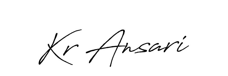 Antro_Vectra_Bolder is a professional signature style that is perfect for those who want to add a touch of class to their signature. It is also a great choice for those who want to make their signature more unique. Get Kr Ansari name to fancy signature for free. Kr Ansari signature style 7 images and pictures png