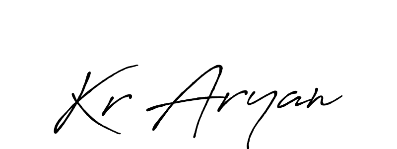 Also You can easily find your signature by using the search form. We will create Kr Aryan name handwritten signature images for you free of cost using Antro_Vectra_Bolder sign style. Kr Aryan signature style 7 images and pictures png