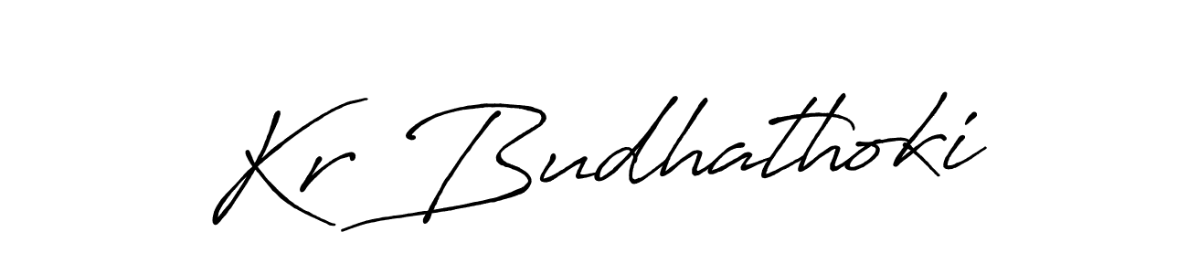 Design your own signature with our free online signature maker. With this signature software, you can create a handwritten (Antro_Vectra_Bolder) signature for name Kr Budhathoki. Kr Budhathoki signature style 7 images and pictures png