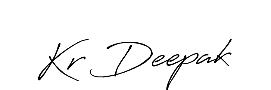 Kr Deepak stylish signature style. Best Handwritten Sign (Antro_Vectra_Bolder) for my name. Handwritten Signature Collection Ideas for my name Kr Deepak. Kr Deepak signature style 7 images and pictures png