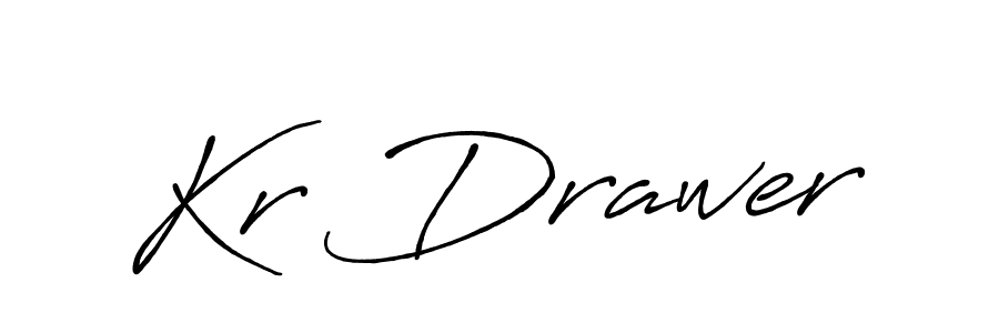 Create a beautiful signature design for name Kr Drawer. With this signature (Antro_Vectra_Bolder) fonts, you can make a handwritten signature for free. Kr Drawer signature style 7 images and pictures png