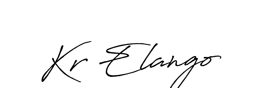 Use a signature maker to create a handwritten signature online. With this signature software, you can design (Antro_Vectra_Bolder) your own signature for name Kr Elango. Kr Elango signature style 7 images and pictures png