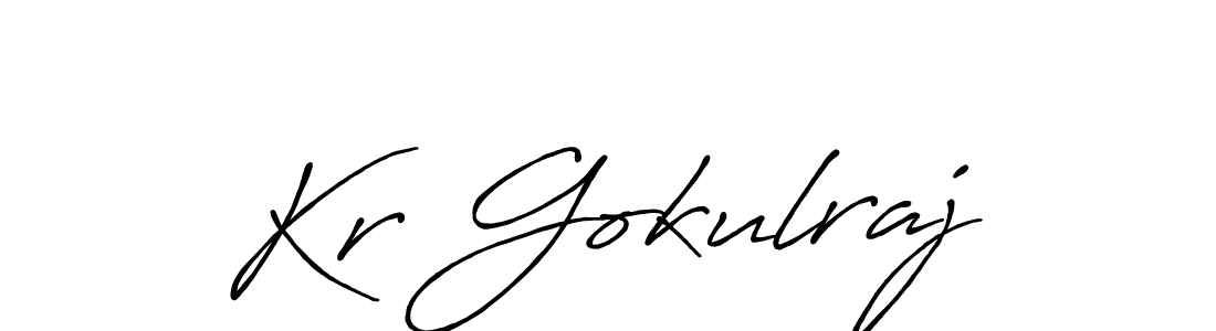 It looks lik you need a new signature style for name Kr Gokulraj. Design unique handwritten (Antro_Vectra_Bolder) signature with our free signature maker in just a few clicks. Kr Gokulraj signature style 7 images and pictures png