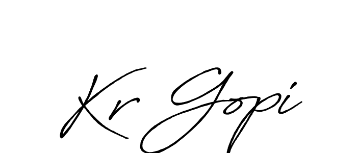 Design your own signature with our free online signature maker. With this signature software, you can create a handwritten (Antro_Vectra_Bolder) signature for name Kr Gopi. Kr Gopi signature style 7 images and pictures png