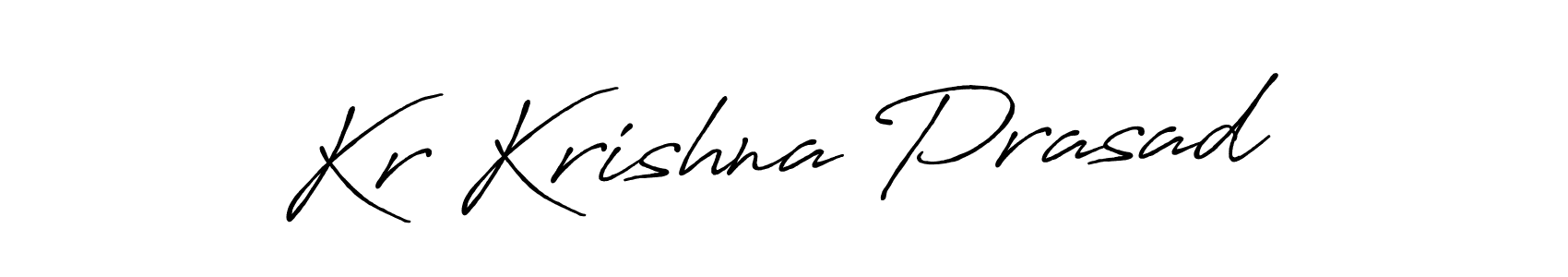 Kr Krishna Prasad stylish signature style. Best Handwritten Sign (Antro_Vectra_Bolder) for my name. Handwritten Signature Collection Ideas for my name Kr Krishna Prasad. Kr Krishna Prasad signature style 7 images and pictures png