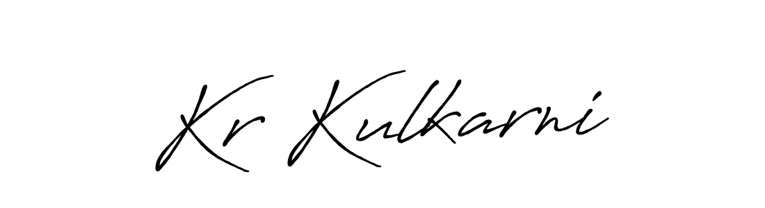 How to make Kr Kulkarni name signature. Use Antro_Vectra_Bolder style for creating short signs online. This is the latest handwritten sign. Kr Kulkarni signature style 7 images and pictures png