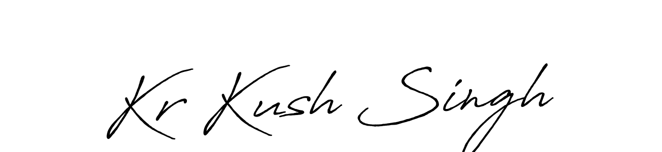 How to make Kr Kush Singh signature? Antro_Vectra_Bolder is a professional autograph style. Create handwritten signature for Kr Kush Singh name. Kr Kush Singh signature style 7 images and pictures png