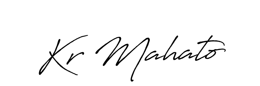 Kr Mahato stylish signature style. Best Handwritten Sign (Antro_Vectra_Bolder) for my name. Handwritten Signature Collection Ideas for my name Kr Mahato. Kr Mahato signature style 7 images and pictures png