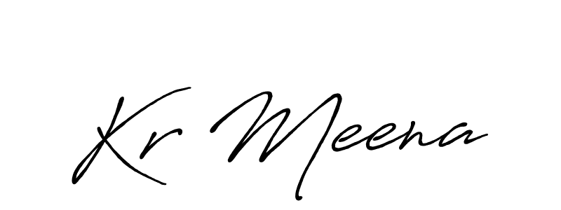 Kr Meena stylish signature style. Best Handwritten Sign (Antro_Vectra_Bolder) for my name. Handwritten Signature Collection Ideas for my name Kr Meena. Kr Meena signature style 7 images and pictures png