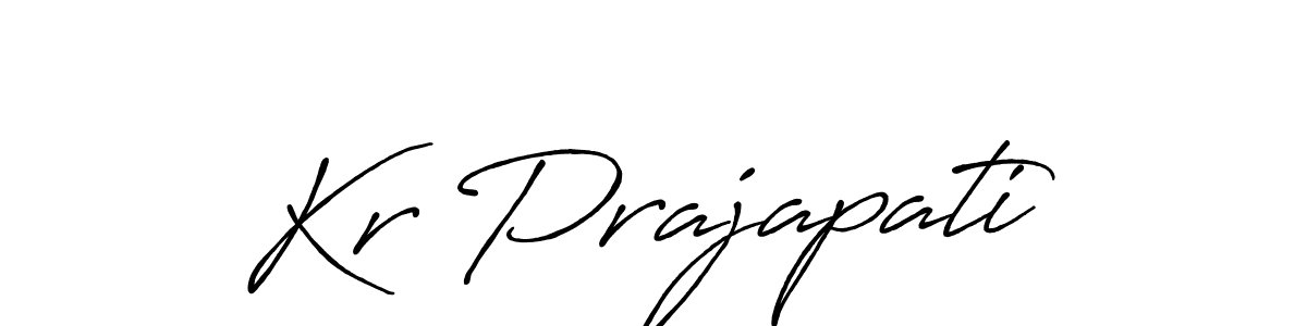 Also we have Kr Prajapati name is the best signature style. Create professional handwritten signature collection using Antro_Vectra_Bolder autograph style. Kr Prajapati signature style 7 images and pictures png