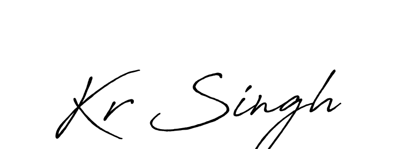 You should practise on your own different ways (Antro_Vectra_Bolder) to write your name (Kr Singh) in signature. don't let someone else do it for you. Kr Singh signature style 7 images and pictures png