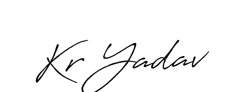 Use a signature maker to create a handwritten signature online. With this signature software, you can design (Antro_Vectra_Bolder) your own signature for name Kr Yadav. Kr Yadav signature style 7 images and pictures png