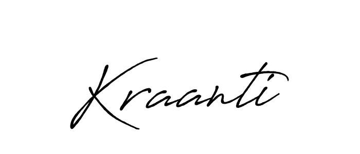 Create a beautiful signature design for name Kraanti. With this signature (Antro_Vectra_Bolder) fonts, you can make a handwritten signature for free. Kraanti signature style 7 images and pictures png