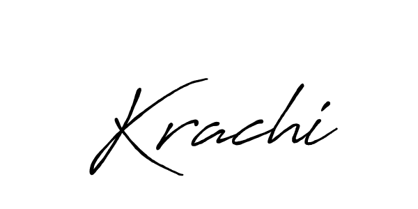How to make Krachi signature? Antro_Vectra_Bolder is a professional autograph style. Create handwritten signature for Krachi name. Krachi signature style 7 images and pictures png