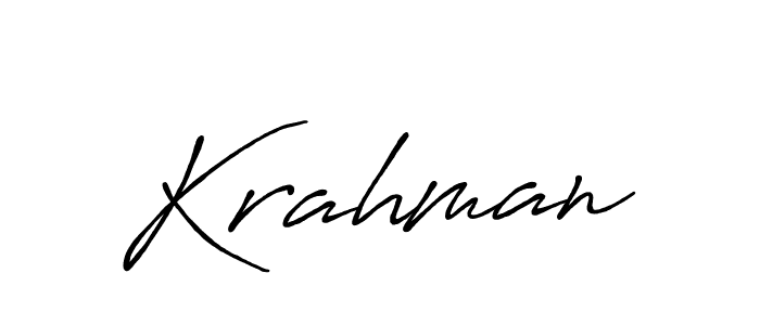 Create a beautiful signature design for name Krahman. With this signature (Antro_Vectra_Bolder) fonts, you can make a handwritten signature for free. Krahman signature style 7 images and pictures png