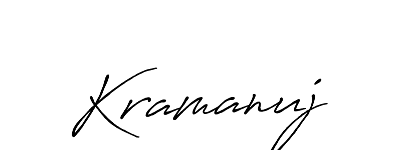 Make a beautiful signature design for name Kramanuj. With this signature (Antro_Vectra_Bolder) style, you can create a handwritten signature for free. Kramanuj signature style 7 images and pictures png