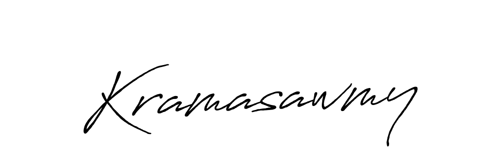 if you are searching for the best signature style for your name Kramasawmy. so please give up your signature search. here we have designed multiple signature styles  using Antro_Vectra_Bolder. Kramasawmy signature style 7 images and pictures png