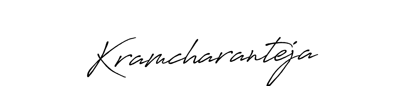 Kramcharanteja stylish signature style. Best Handwritten Sign (Antro_Vectra_Bolder) for my name. Handwritten Signature Collection Ideas for my name Kramcharanteja. Kramcharanteja signature style 7 images and pictures png