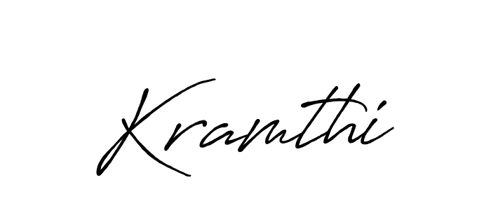 The best way (Antro_Vectra_Bolder) to make a short signature is to pick only two or three words in your name. The name Kramthi include a total of six letters. For converting this name. Kramthi signature style 7 images and pictures png