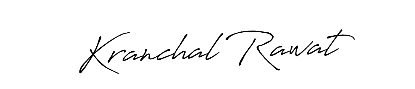 Create a beautiful signature design for name Kranchal Rawat. With this signature (Antro_Vectra_Bolder) fonts, you can make a handwritten signature for free. Kranchal Rawat signature style 7 images and pictures png